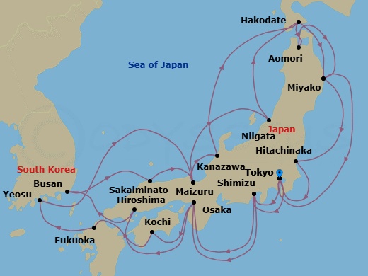 Itinerary map