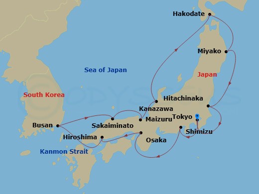 Itinerary map