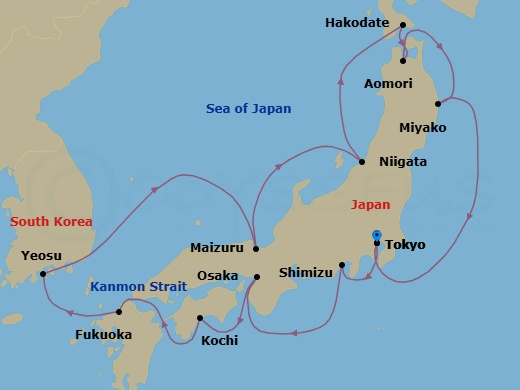 Itinerary map