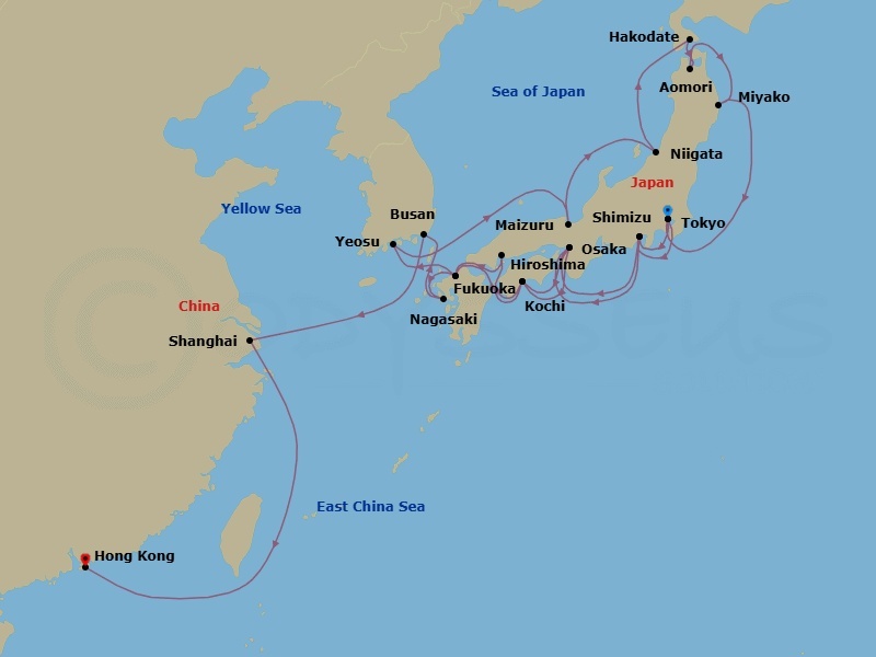 Itinerary map