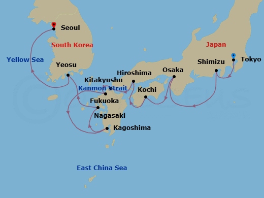 Itinerary map