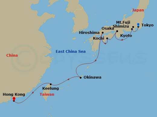 Itinerary map