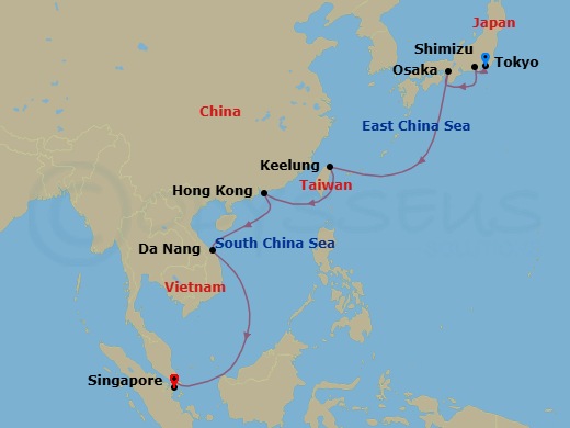 Itinerary map