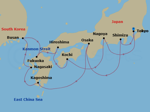 Itinerary map