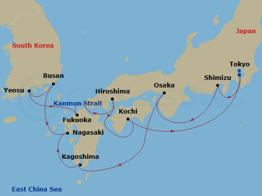 Itinerary map