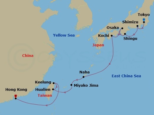 Itinerary map