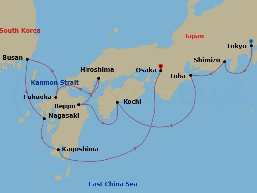 Itinerary map