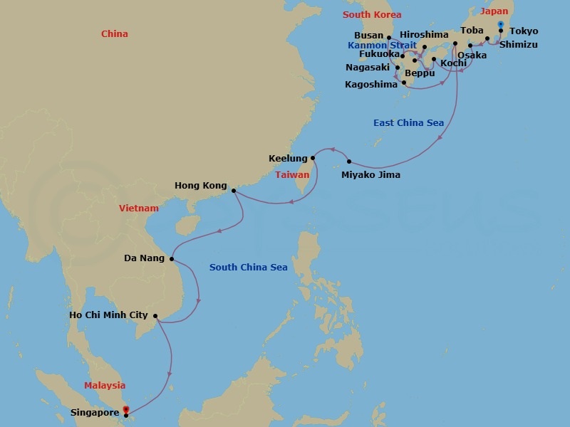 Itinerary map