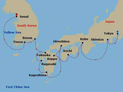 Itinerary map