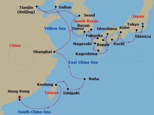 Itinerary map