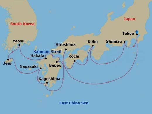 Itinerary map
