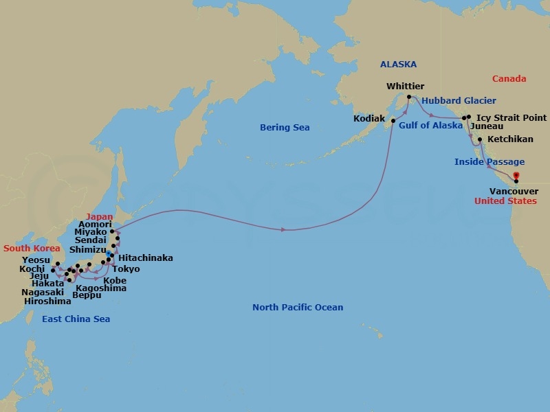 Itinerary map