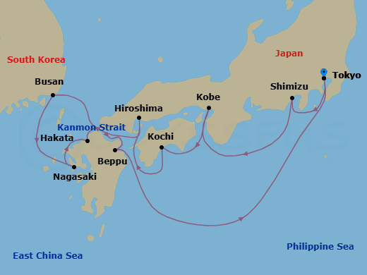 Itinerary map