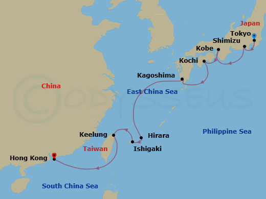 Itinerary map