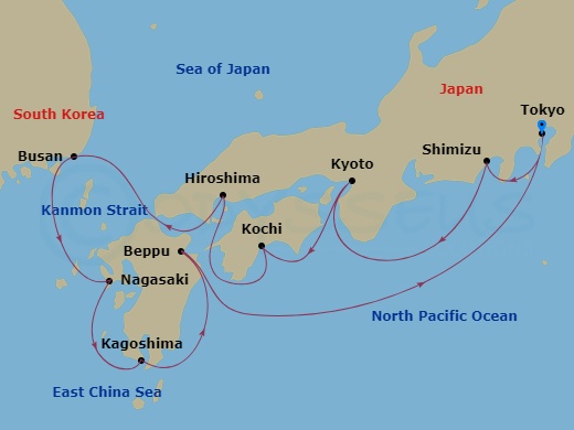 Itinerary map