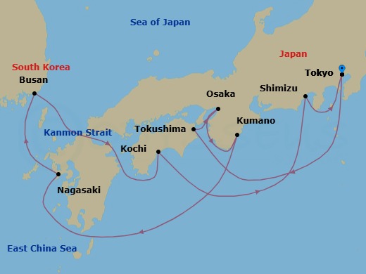 Itinerary map