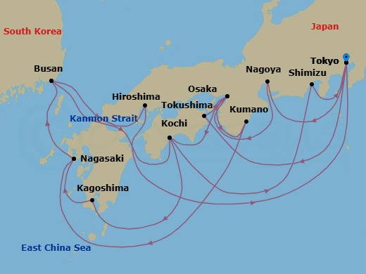 Itinerary map