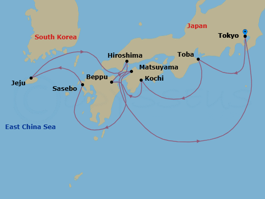 Itinerary map