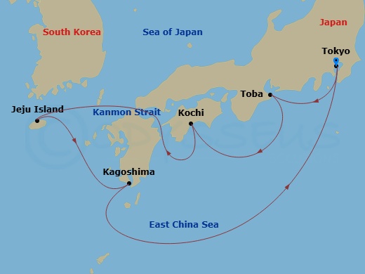 Itinerary map