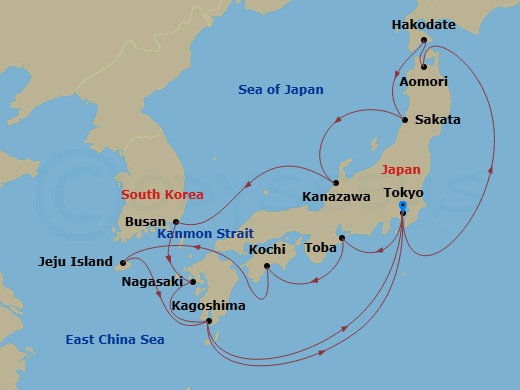Itinerary map