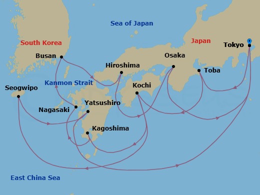 Itinerary map