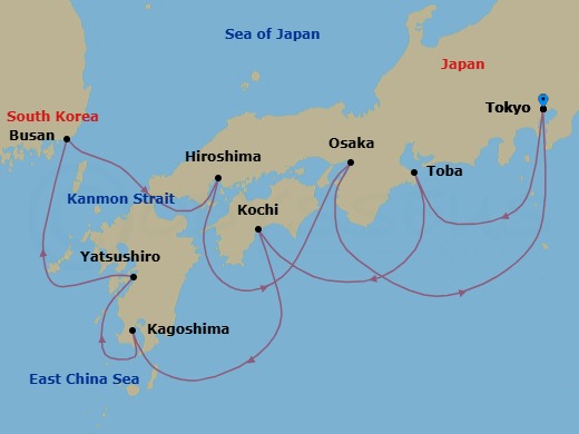 Itinerary map