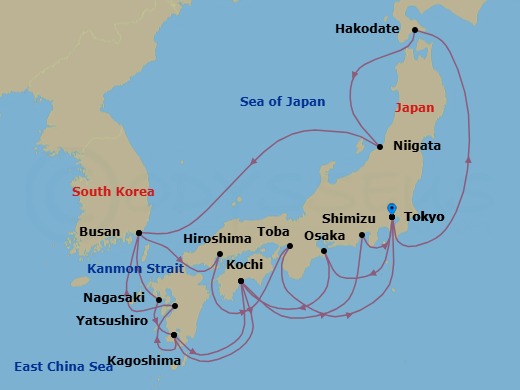 Itinerary map