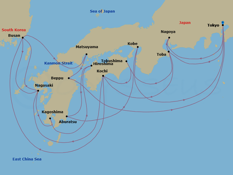 Itinerary map