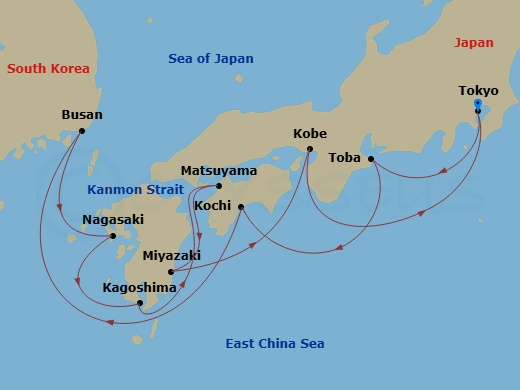 Itinerary map