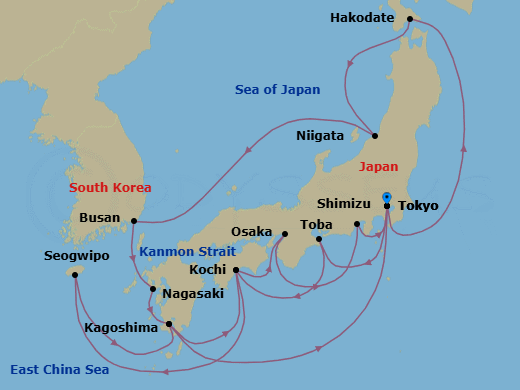 Itinerary map