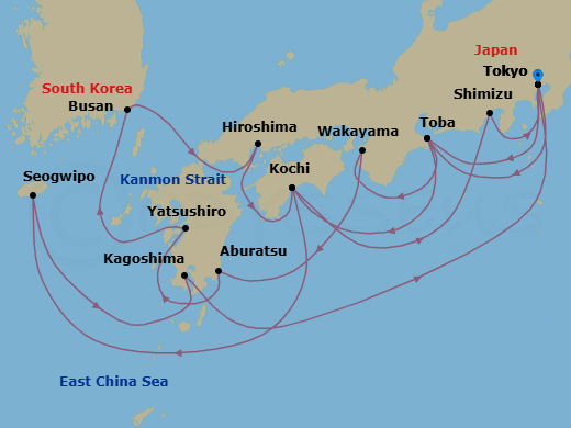 Itinerary map