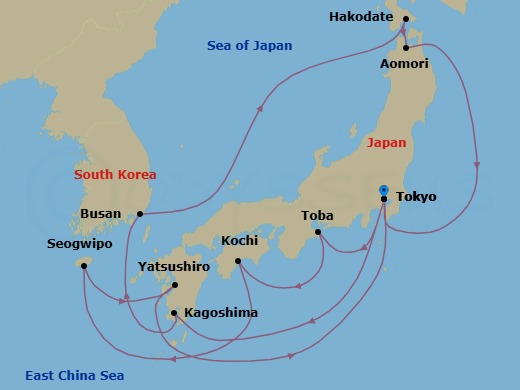 Itinerary map