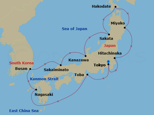 Itinerary map