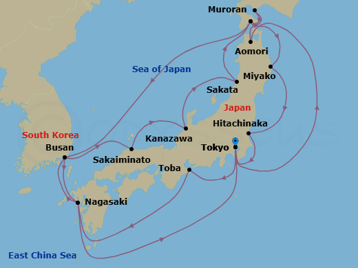 Itinerary map