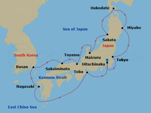 Itinerary map