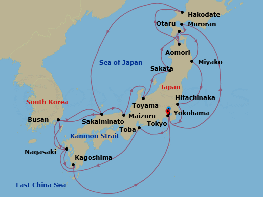 Itinerary map