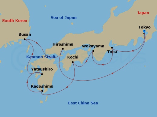 Itinerary map