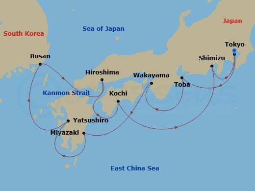 Itinerary map