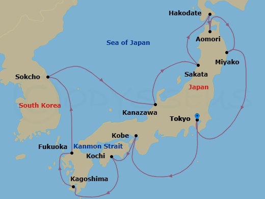 Itinerary map