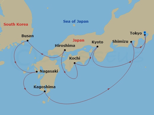 Itinerary map