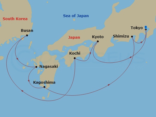 Itinerary map