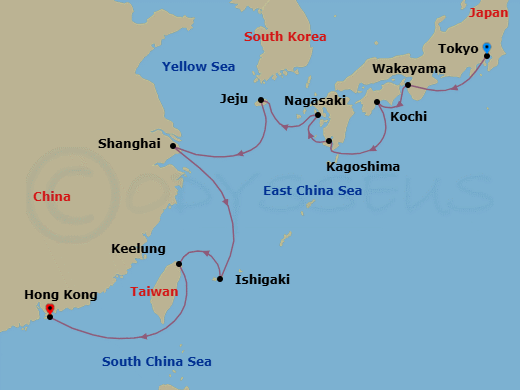 Itinerary map