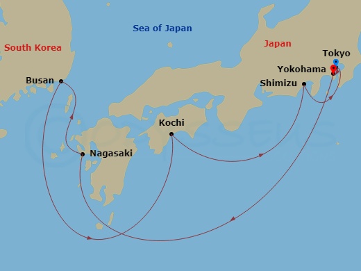 Itinerary map