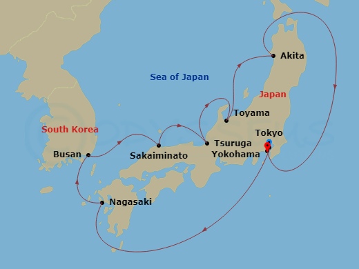 Itinerary map
