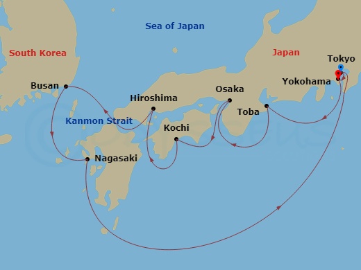 Itinerary map