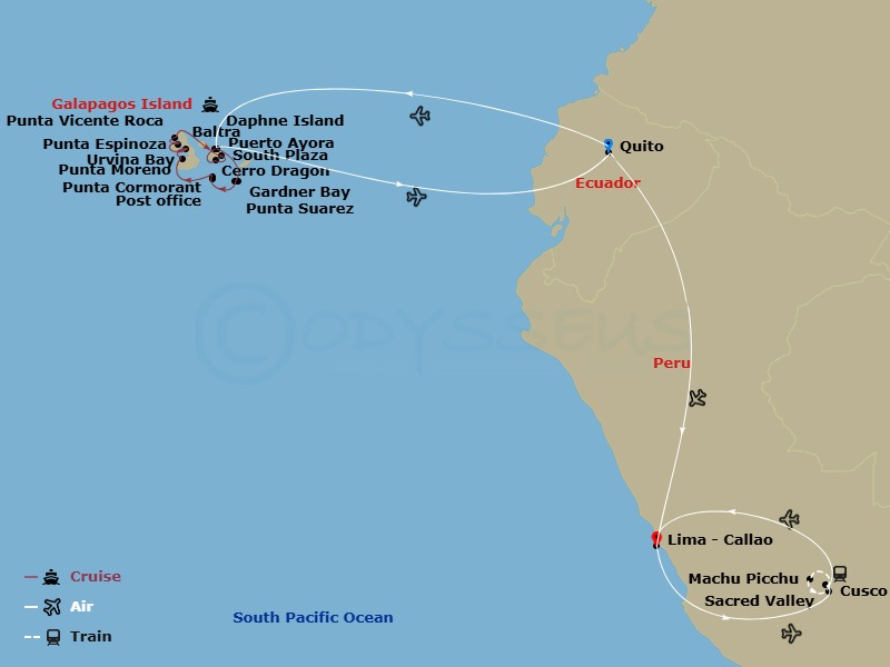 Itinerary map