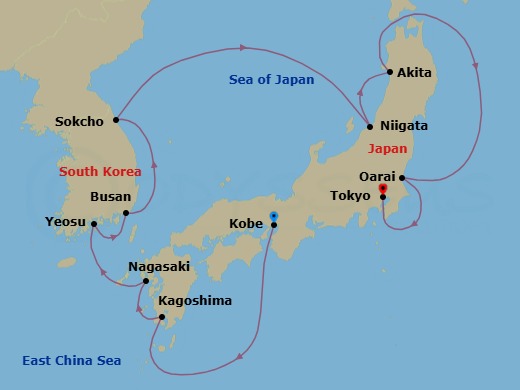 Itinerary map