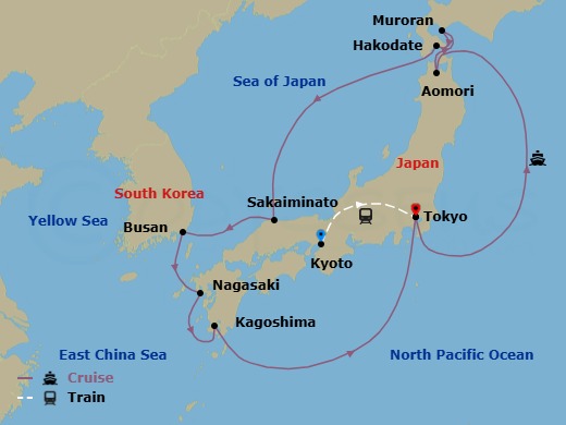 Itinerary map