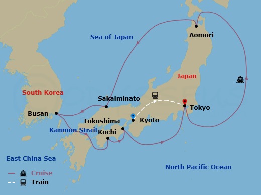 Itinerary map