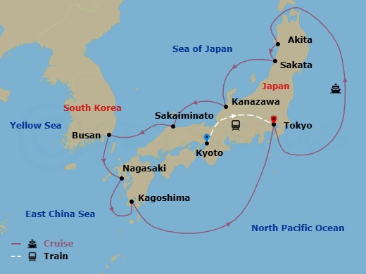 Itinerary map
